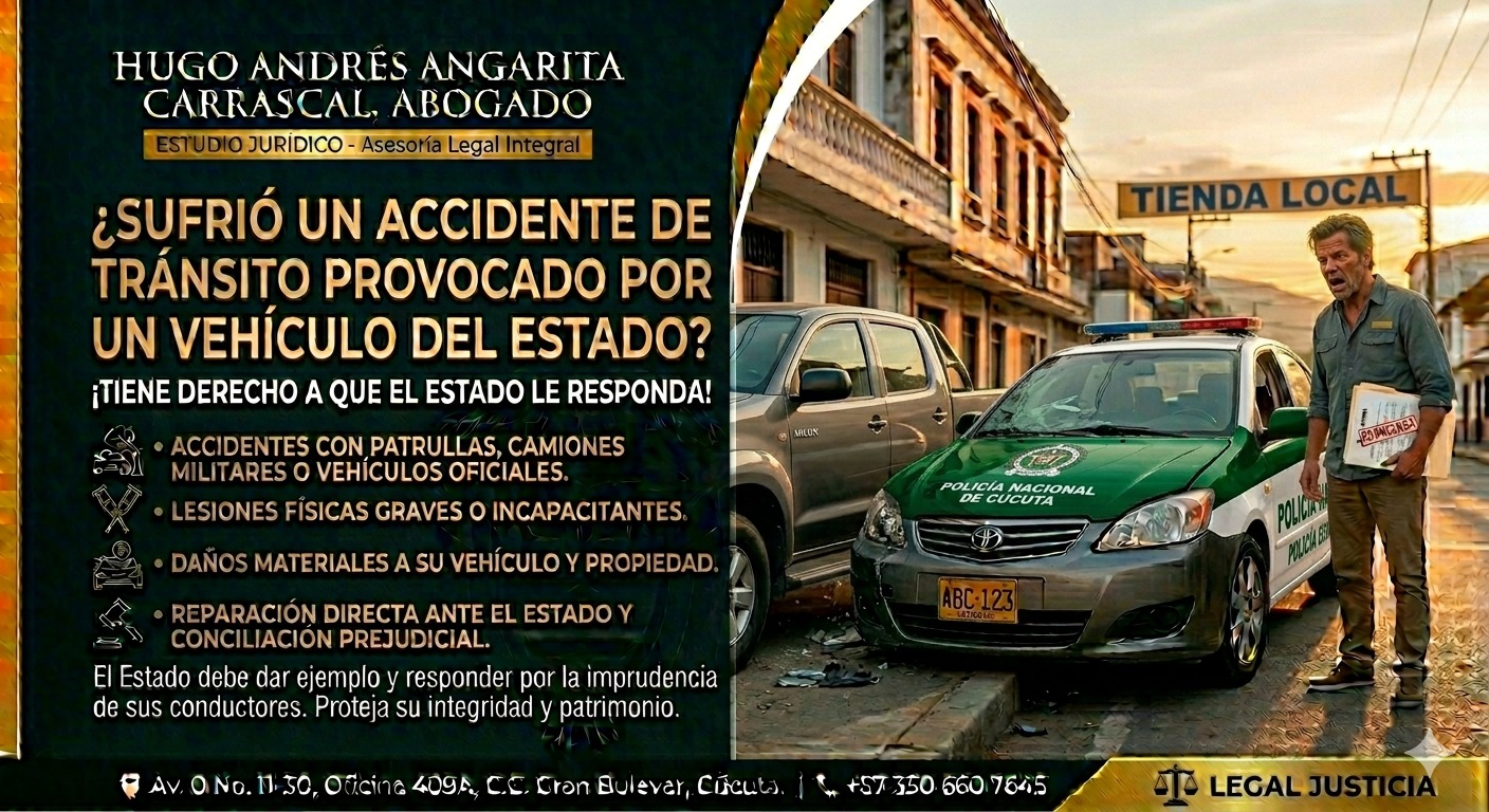 Accidente con vehículo del Estado
